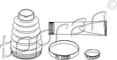 Topran 400 726 комплект пылника, приводной вал на MERCEDES-BENZ A-CLASS (W168)