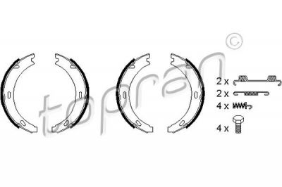 Topran 401 022 комплект тормозных колодок, стояночная тормозная с на MERCEDES-BENZ 190 (W201)