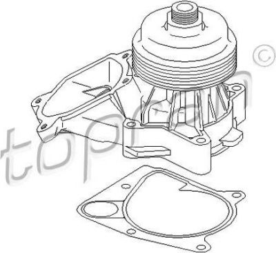 Topran 500 311 водяной насос на X5 (E53)