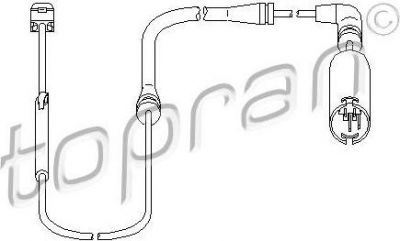 Topran 500 659 датчик, износ тормозных колодок на 3 кабрио (E46)