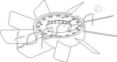 Topran 500 899 крыльчатка вентилятора, охлаждение двигателя на 3 (E30)