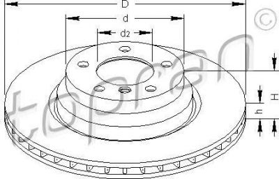 Topran 500 946 тормозной диск на 3 кабрио (E93)