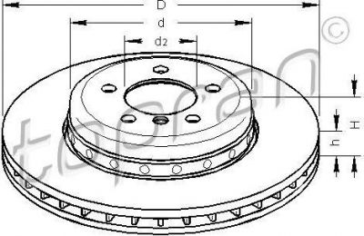 Topran 501 189 тормозной диск на 5 (E60)