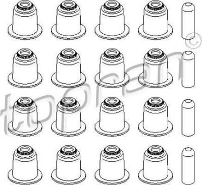 Topran 501 584 комплект прокладок, стержень клапана на 5 Touring (E61)