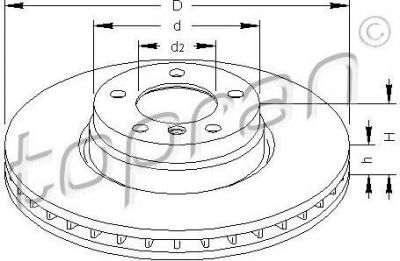 Topran 501 711 тормозной диск на 3 Touring (E91)