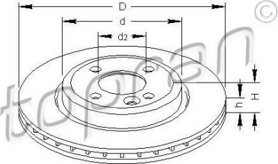 Topran 501 713 тормозной диск на MINI MINI купе (R58)