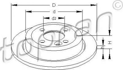 Topran 501 782 тормозной диск на MINI MINI купе (R58)