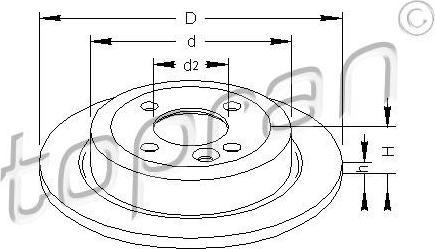 Topran 501 782 тормозной диск на MINI MINI купе (R58)