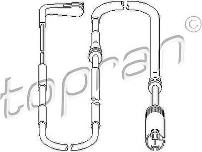 Topran 501 835 датчик, износ тормозных колодок на 3 (E90)