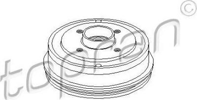 Topran 700 129 тормозной барабан на RENAULT 19 II Chamade (L53_)