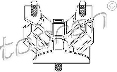 Topran 700 152 подвеска, двигатель на RENAULT MEGANE I Cabriolet (EA0/1_)