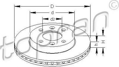 Topran 700 176 тормозной диск на RENAULT CLIO II (BB0/1/2_, CB0/1/2_)