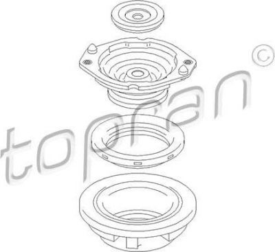 Topran 700 363 опора стойки амортизатора на RENAULT LAGUNA II Grandtour (KG0/1_)