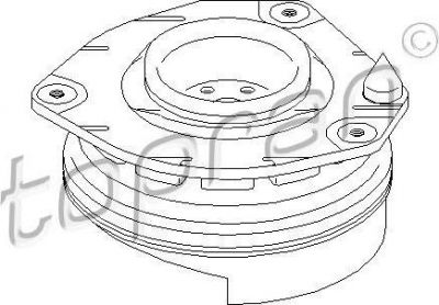 Topran 700 364 опора стойки амортизатора на RENAULT MEGANE II седан (LM0/1_)