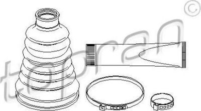 Topran 700 370 комплект пылника, приводной вал на SAAB 9000