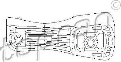 Topran 700 527 подвеска, двигатель на RENAULT MEGANE I Cabriolet (EA0/1_)