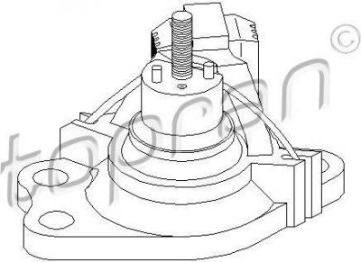 Topran 700 529 подвеска, двигатель на RENAULT CLIO II (BB0/1/2_, CB0/1/2_)
