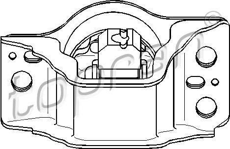 Topran 700 533 подвеска, двигатель на RENAULT MEGANE II (BM0/1_, CM0/1_)