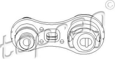 Topran 700 535 подвеска, двигатель на RENAULT MEGANE II (BM0/1_, CM0/1_)