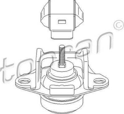 Topran 700 554 подвеска, двигатель на RENAULT MEGANE I Cabriolet (EA0/1_)