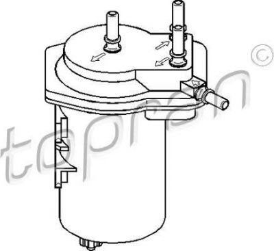 Topran 700 560 топливный фильтр на SEAT CORDOBA (6L2)