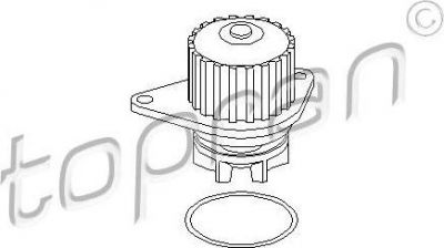 Topran 720 165 водяной насос на PEUGEOT 205 II (20A/C)