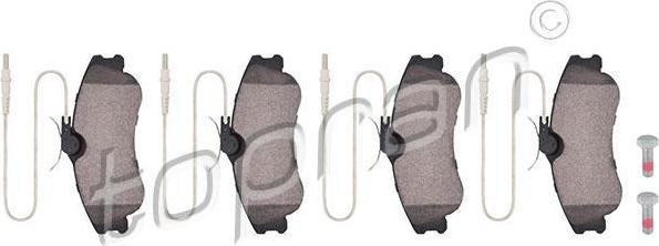 Topran 720 252 комплект тормозных колодок, дисковый тормоз на PEUGEOT 306 (7B, N3, N5)