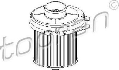 Topran 720 952 воздушный фильтр на PEUGEOT 205 II (20A/C)