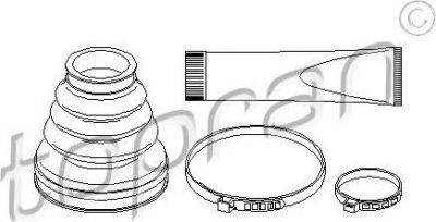 Topran 721 153 комплект пылника, приводной вал на PEUGEOT 406 Break (8E/F)