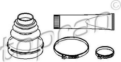 Topran 721 160 комплект пылника, приводной вал на PEUGEOT 208