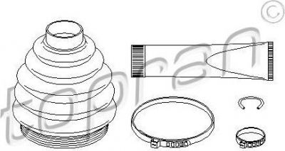 Topran 721 199 комплект пылника, приводной вал на PEUGEOT 208