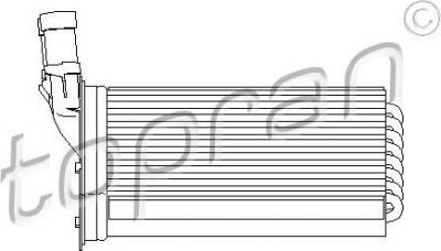 Topran 721 419 теплообменник, отопление салона на PEUGEOT 306 (7B, N3, N5)