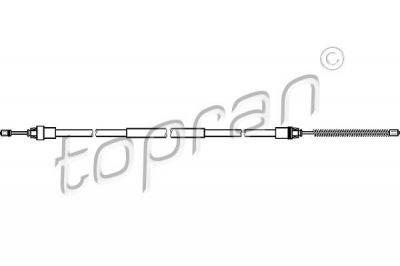 Topran 721 657 трос, стояночная тормозная система на PEUGEOT 206 SW (2E/K)