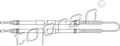 Topran 721 663 трос, стояночная тормозная система на FIAT DUCATO фургон (230L)