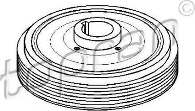 Topran 721 968 ременный шкив, коленчатый вал на PEUGEOT BOXER автобус (230P)