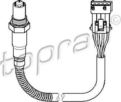 Topran 722 023 лямбда-зонд на PEUGEOT 307 CC (3B)