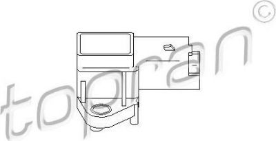Topran 722 063 датчик, давление во впускном газопроводе на PEUGEOT 806 (221)