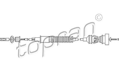 Topran 722 109 трос, управление сцеплением на PEUGEOT EXPERT фургон (222)