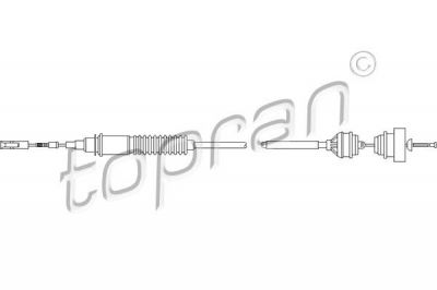 Topran 722 110 трос, управление сцеплением на PEUGEOT EXPERT фургон (222)