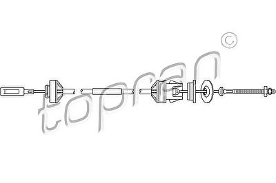 Topran 722 114 трос, управление сцеплением на PEUGEOT 205 II (20A/C)