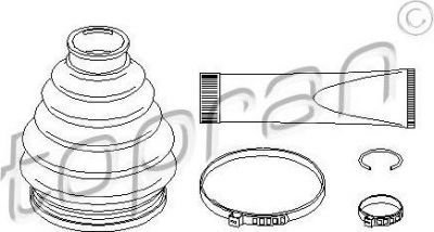 Topran 722 346 комплект пылника, приводной вал на PEUGEOT 406 Break (8E/F)