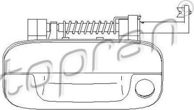 Topran 722 385 ручка двери на PEUGEOT 406 (8B)
