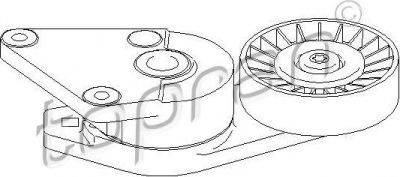 Topran 722 409 натяжитель ремня, клиновой зубча на PEUGEOT 405 II (4B)