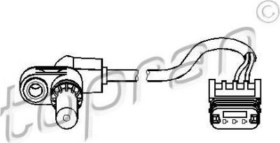 Topran 722 616 датчик частоты вращения, автоматическая коробка пе на PEUGEOT 206 SW (2E/K)