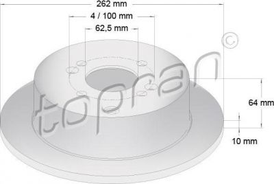 Topran 820 281 тормозной диск на HYUNDAI GETZ (TB)