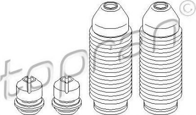 Topran 914 101 пылезащитный комплект, амортизатор на VW GOLF IV (1J1)