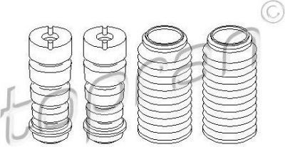 Topran 915 017 пылезащитный комплект, амортизатор на SEAT TOLEDO I (1L)