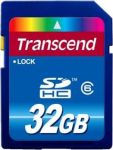 Карта памяти TRANSCEND, Secure Digital 32Gb, SDHC, class 6(4)