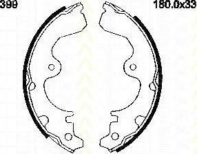 TRISCAN 8100 13399 комплект тормозных колодок на TOYOTA COROLLA Liftback (_E8_)