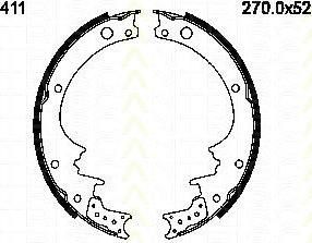 TRISCAN 8100 14411 комплект тормозных колодок на NISSAN PATROL III/2 Hardtop (K260)